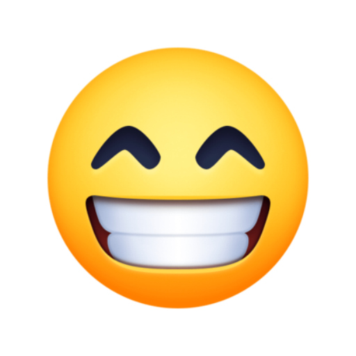 😁, Emoji Rosto radiante com olhos sorridentes facebook