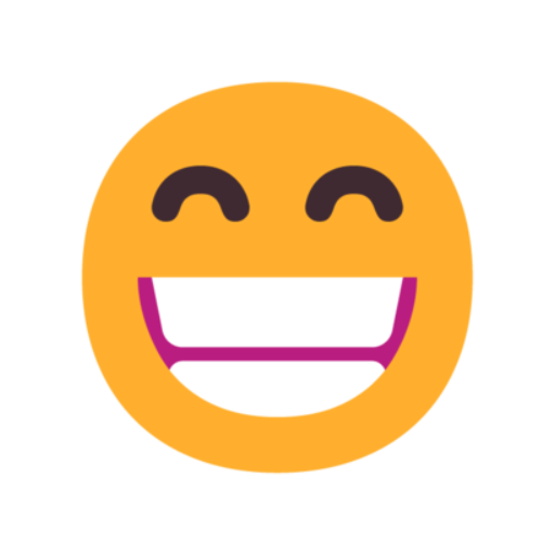 😁, Emoji Rosto radiante com olhos sorridentes microsoft
