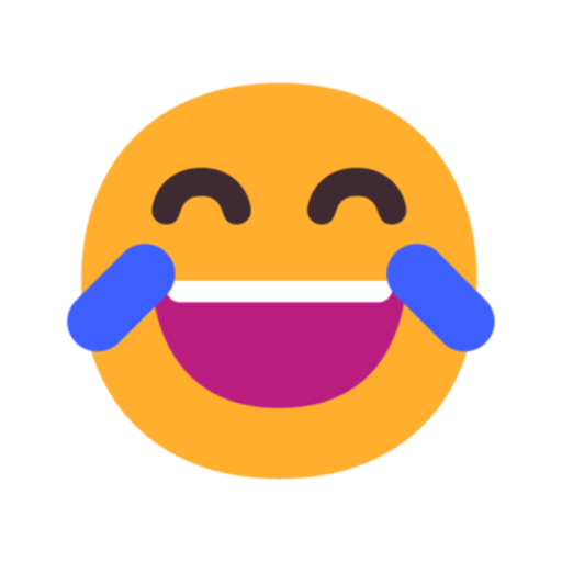 😂, Emoji Enfrente com lágrimas de alegria Microsoft