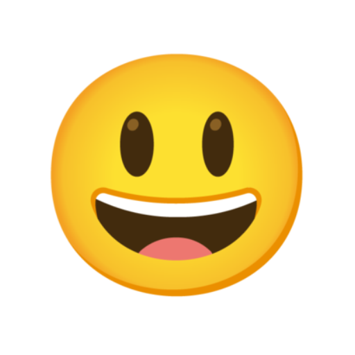 😃, Emoji Rosto sorridente com olhos grandes google
