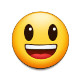 😃, Emoji Rosto sorridente com olhos grandes samsung