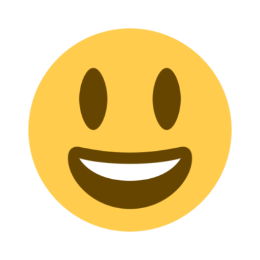 😃, Emoji Rosto sorridente com olhos grandes twitter
