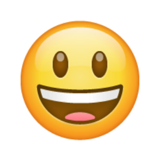 😃, Emoji Rosto sorridente com olhos grandes whatsapp