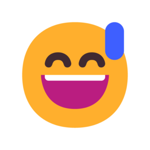 😅, Emoji Rosto sorridente com suor Microsoft