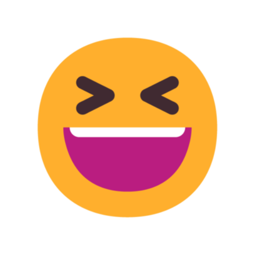 😆, Emoji Rosto sorridente e vesgo microsoft