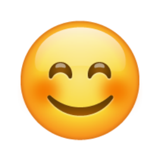 😊 Emoji Rosto sorridente e com olhos sorridentes WhatsApp