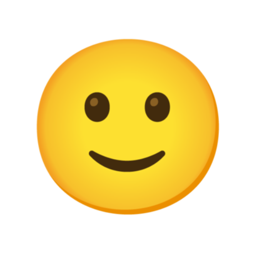 🙂, Emoji Rosto ligeiramente sorridente Google