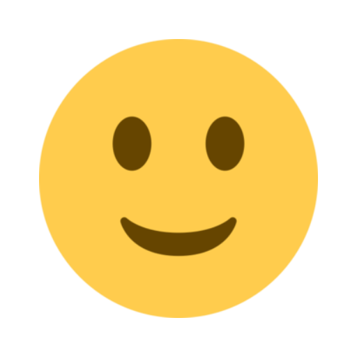 🙂, Emoji Rosto ligeiramente sorridente Twitter