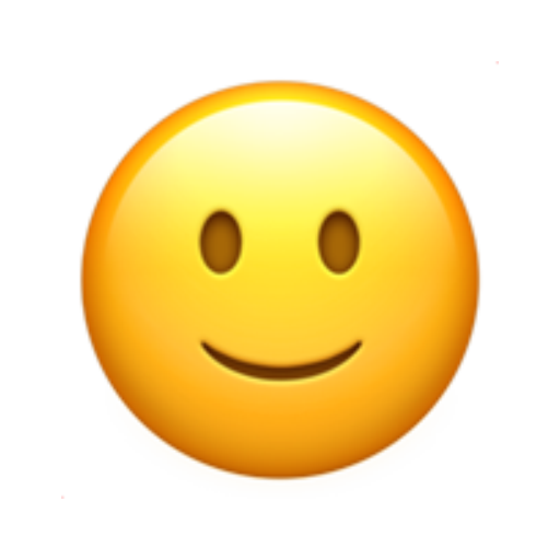 🙂, Emoji Rosto ligeiramente sorridente apple