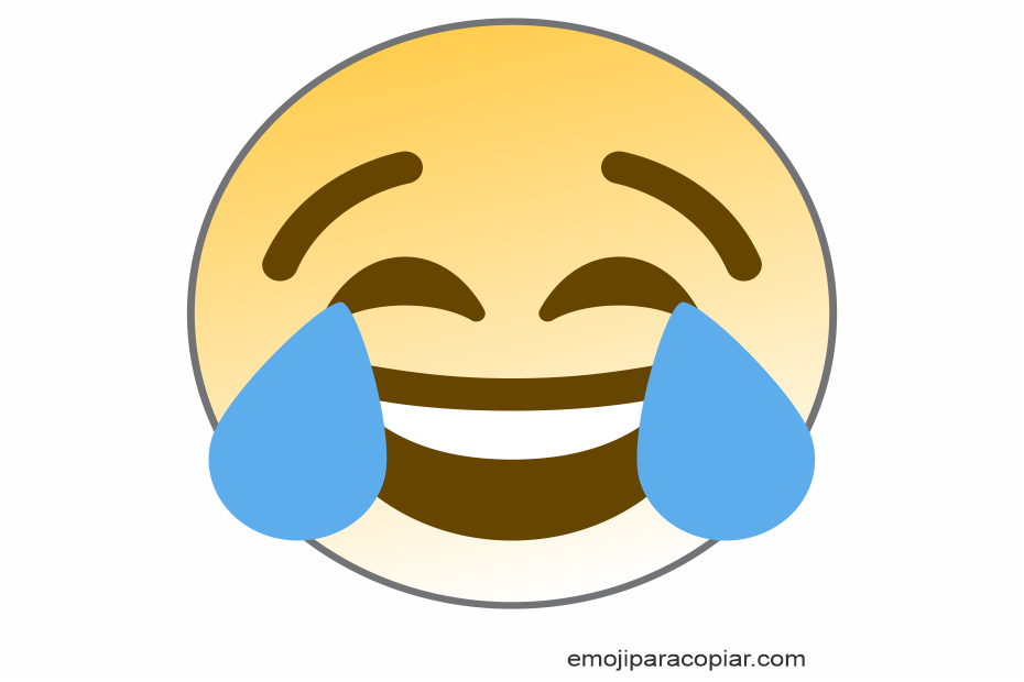 Emoji Enfrente com lágrimas de alegria
