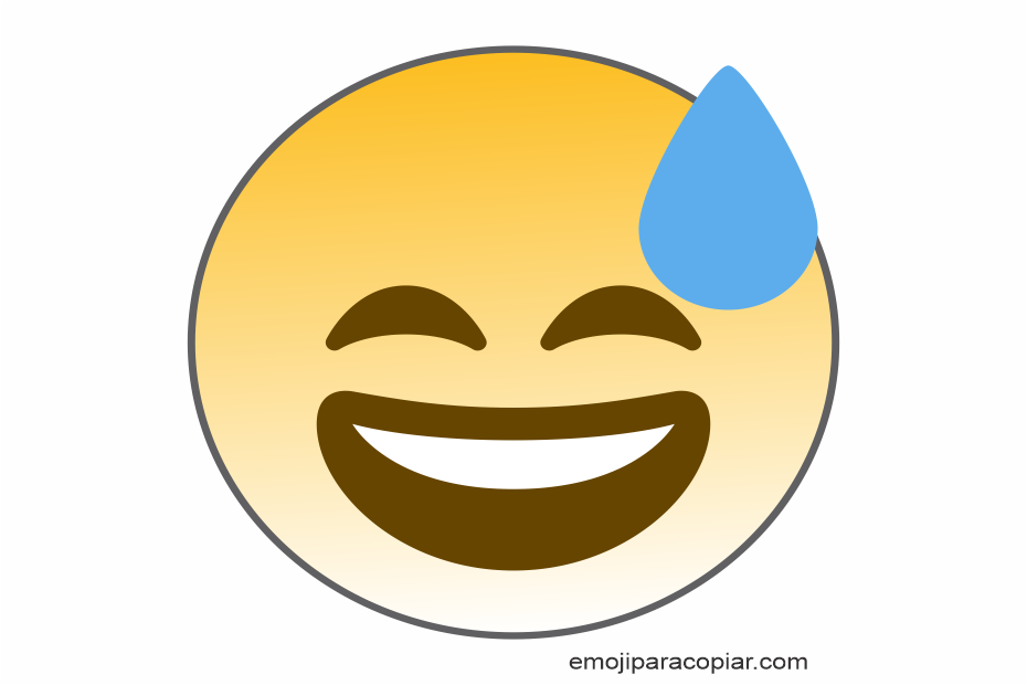 Emoji Rosto sorridente com suor