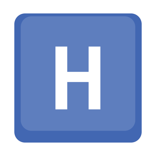 emoji letra H facebook