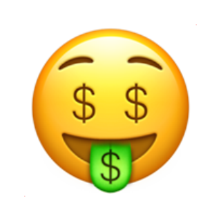 🤑 Emoji Cara de boca de dinheiro Apple