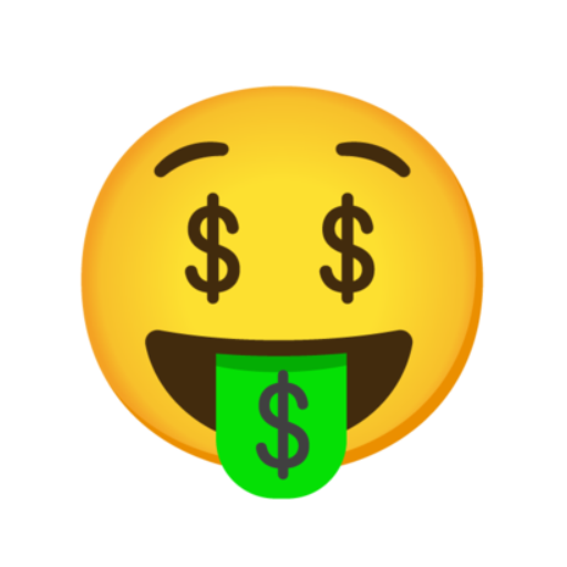 🤑 Emoji Cara de boca de dinheiro Google