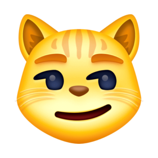 Emoji Cat with Wry Smile