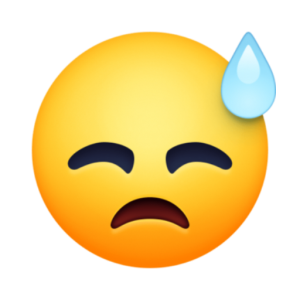 😓 Emoji Downcast Face with Sweat - Emojis para Copiar