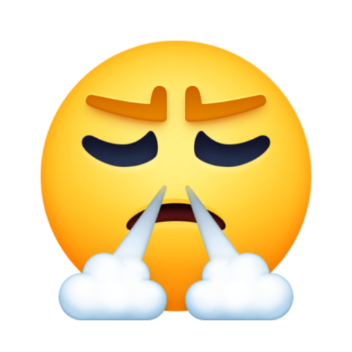 Emoji Face with Steam From Nose