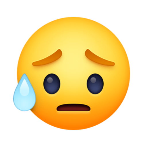 Emoji Sad but Relieved Face