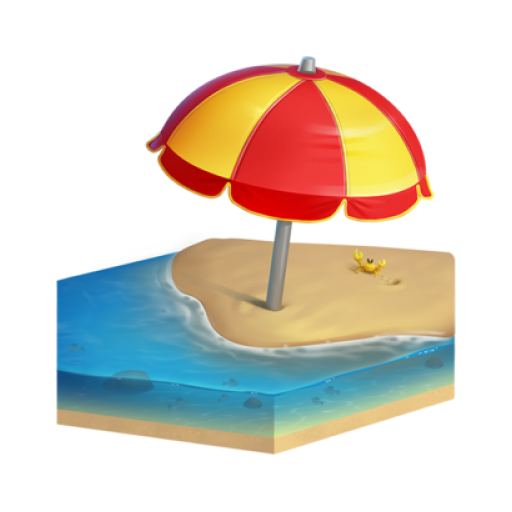 🏖️ Praia com emoji de guarda-chuva