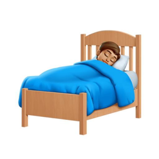 🛌🏽 Emoji Pessoa na cama: tom de pele médio - Emojis para Copiar