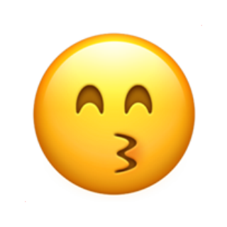 😙 Emoji beijar e sorrir Apple