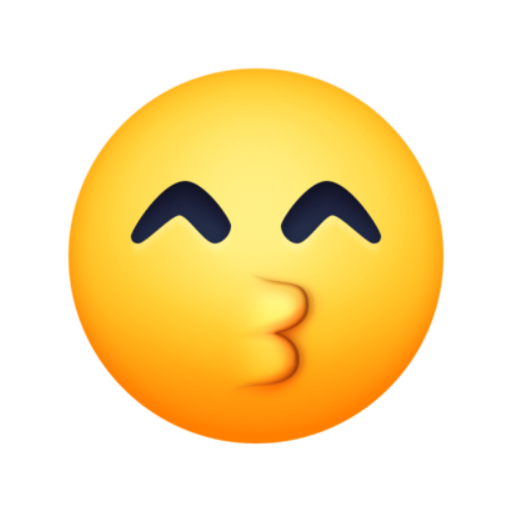 😙 Emoji beijar e sorrir FaceBook