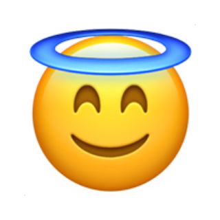 😇 Emoji  sorriso com aureola Apple