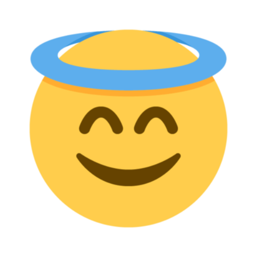 😇 Emoji  sorriso com aureola Twitter