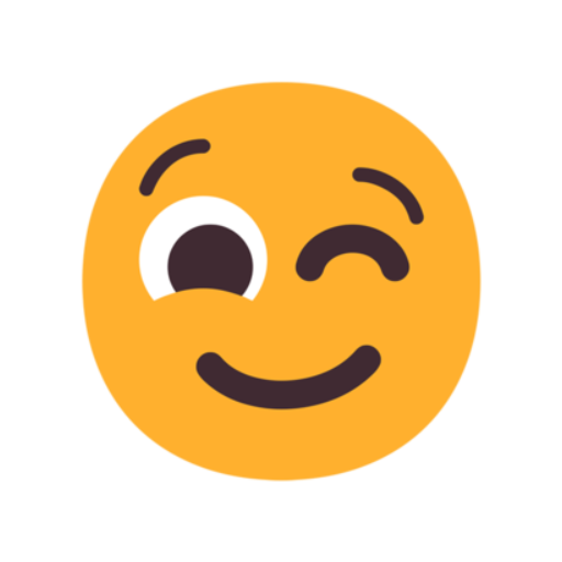 😉 Emoji  rosto piscando Microsoft