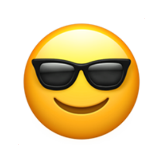 😎 Emoji Sorriso de Óculos Apple