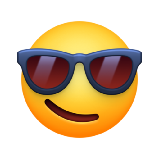 😎 Emoji Sorriso de Óculos facebook