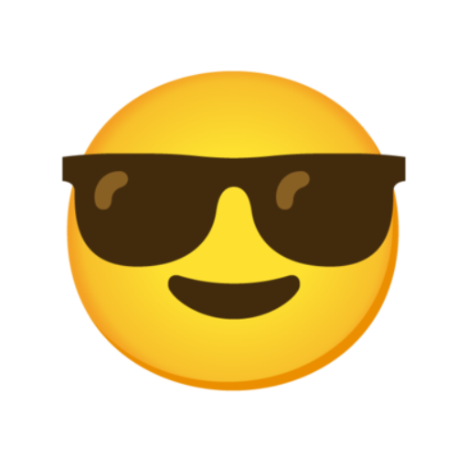 😎 Emoji Sorriso de Óculos google