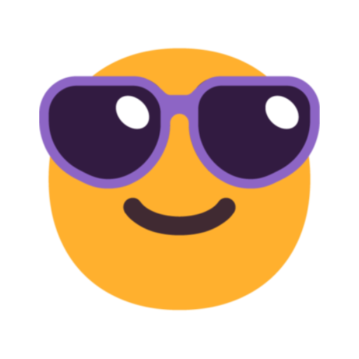 😎 Emoji Sorriso de Óculos microsoft