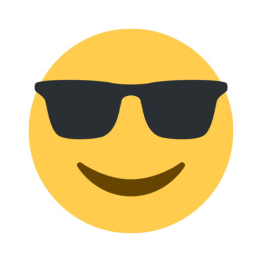 😎 Emoji Sorriso de Óculos twitter
