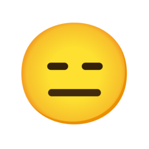 😑 Emoji sem expressão Google