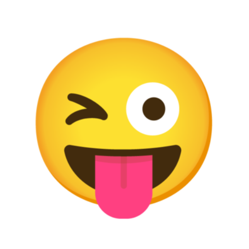 😜 Emoji piscando e mostrando a língua Google