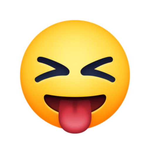 😝 Emoji Rosto semicerrado com a língua Facebook