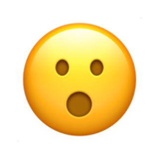 😮 Emoji Rosto com Boca Aberta apple