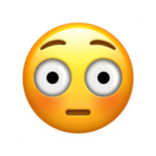 😳 Emoji Cara Corada Apple