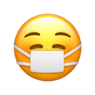 😷 Emoji Rosto com Máscara Apple