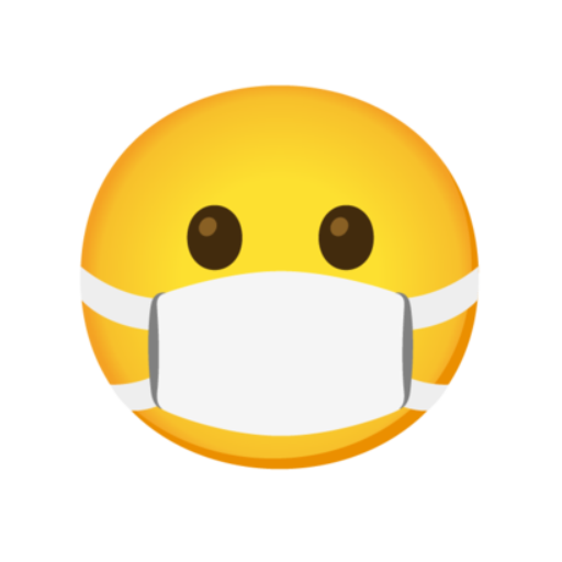 😷 Emoji Rosto com Máscara Google