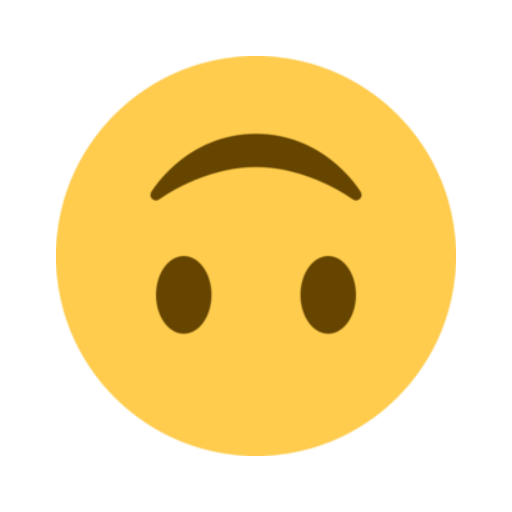 🙃, Emoji Face de cabeça para baixo Twitter