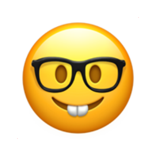 🤓 Emoji Cara de Nerd Apple