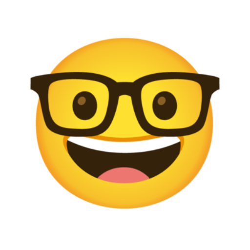 🤓 Emoji Cara de Nerd Google
