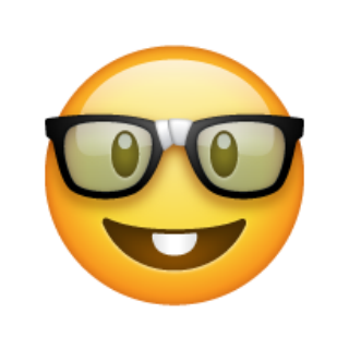 🤓 Emoji Cara de Nerd WhatsApp