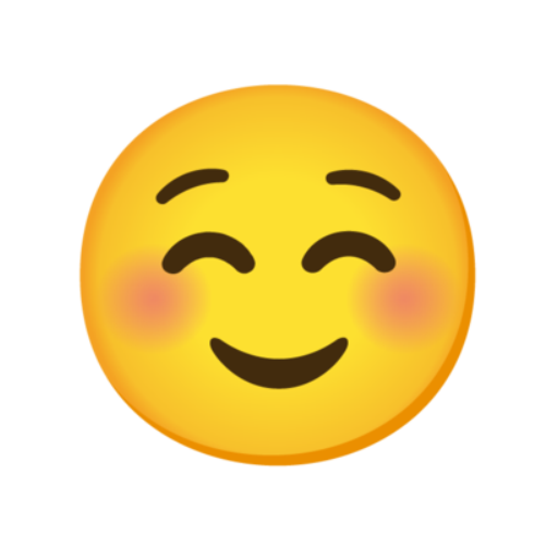☺️ Emoji rosto sorrindo Google