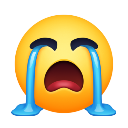 Emoji Chorando Alto