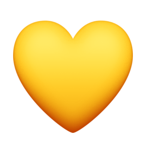 Emoji Coração Amarelo