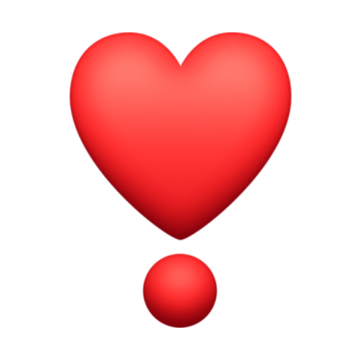 Emoji Exclamação de Coração