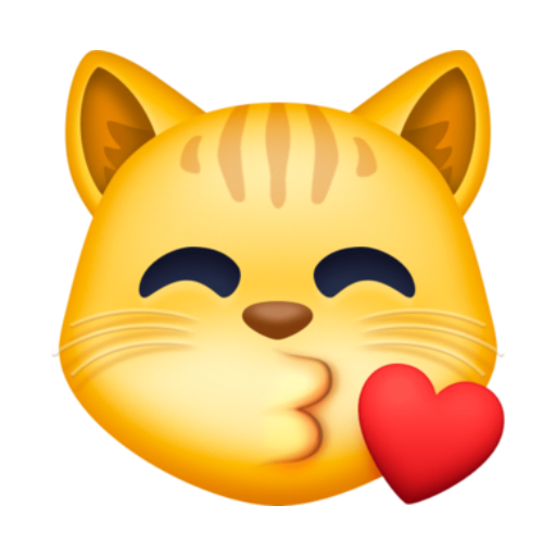 Emoji Gato Beijando